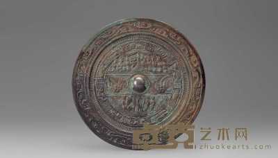汉 海神海兽铭文铜镜 18.9cm